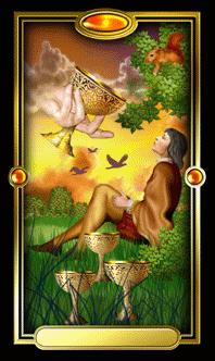 Ѥ - Gilded Tarot - ʥ - Four Of Cups