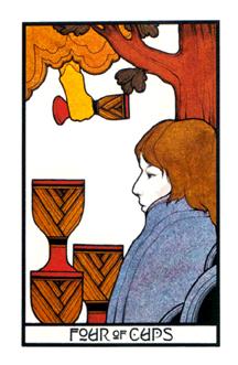 ̫ʱ - Aquarian Tarot - ʥ - Four Of Cups