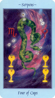  - Celestial Tarot - ʥ - Four Of Cups