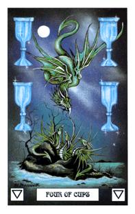  - Dragon Tarot - ʥ - Four Of Cups