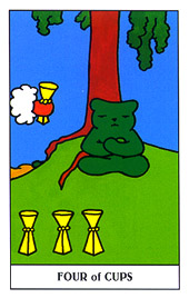 С - Gummy Bear Tarot - ʥ - Four Of Cups