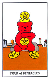 С - Gummy Bear Tarot - Ǯ - Four Of Pentacles