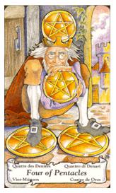 ɭ޲ - Hanson Roberts Tarot - Ǯ - Four Of Pentacles