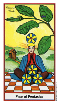 ҩ - Herbal Tarot - Ǯ - Four Of Pentacles