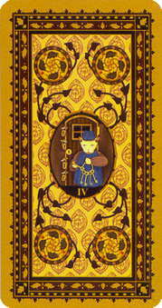 è - Medieval Cat Tarot - Ǯ - Four Of Pentacles