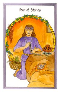 Ůҽ - Medicine Woman Tarot - Ǯ - Four Of Pentacles