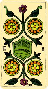  - Marseilles Tarot - Ǯ - Four Of Pentacles