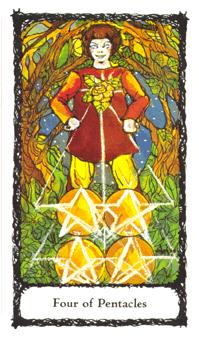 ʥõ - Sacred Rose Tarot - Ǯ - Four Of Pentacles