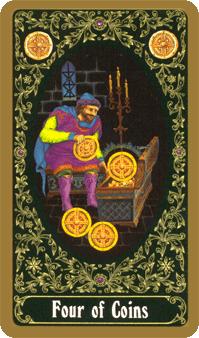  - Russian Tarot - Ǯ - Four Of Pentacles