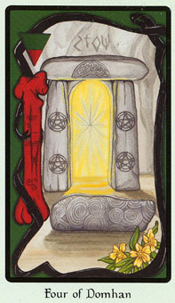  - Faery Wicca Tarot - Ǯ - Four Of Pentacles