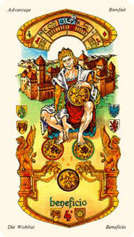 ˹ - Stella Tarot - Ǯ - Four Of Pentacles