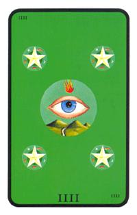 Ů - Tarot of the Witches - Ǯ - Four Of Pentacles