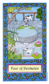  - Whimsical Tarot - Ǯ - Four Of Pentacles