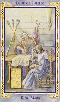 ɪ - Legend Arthurian Tarot - Ǯ - Four Of Pentacles