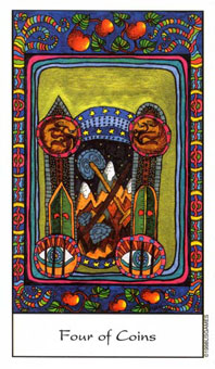 ý - Tarot of the Trance - Ǯ - Four Of Pentacles