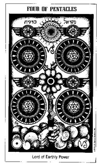 ʿ - The Hermetic Tarot - Ǯ - Four Of Pentacles