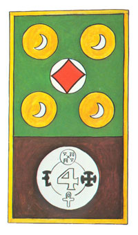 岼˹ - Papus Tarots - Ǯ - Four Of Pentacles