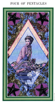 Ȼ - The Enchanted Tarot - Ǯ - Four Of Pentacles