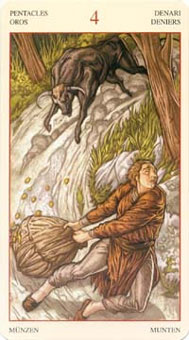 ɯ - Mona Lisa Tarot - Ǯ - Four Of Pentacles