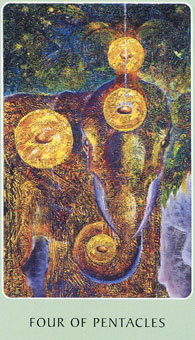 ֮ - Tarot Root of Asia - Ǯ - Four Of Pentacles