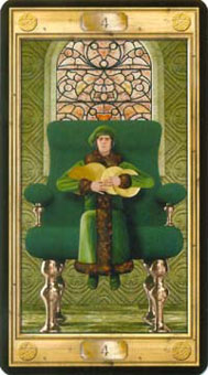 ͼԿΰ - Pictorial Key Tarot - Ǯ - Four Of Pentacles