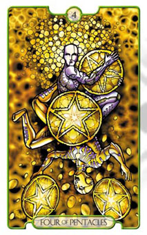 ʾ¼ - Revelations (Adflatus) Tarot - Ǯ - Four Of Pentacles