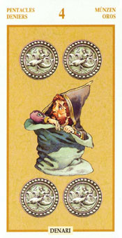 ƽ - Tarots Of The Golden Dawnt - Ǯ - Four Of Pentacles