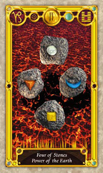 Ѱ - Quest Tarot - Ǯ - Four Of Pentacles