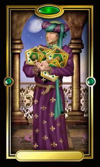 Ѥ - Gilded Tarot - Ǯ - Four Of Pentacles