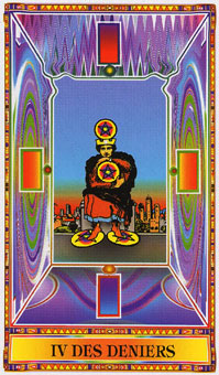 ʯΰ - Diamond Tarot - Ǯ - Four Of Pentacles