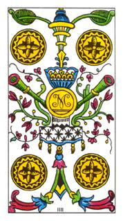  - Classic Tarot - Ǯ - Four Of Pentacles