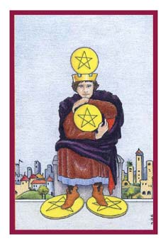 ³ - Epicurean Tarot - Ǯ - Four Of Pentacles