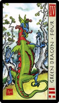 ˮ - Feng Shui Tarot - Ǯ - Four Of Pentacles