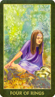 䴫˵ - Folklore Tarot - Ǯ - Four Of Pentacles