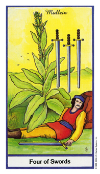 ҩ - Herbal Tarot -  - Four Of Swords