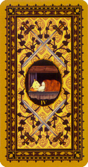 è - Medieval Cat Tarot -  - Four Of Swords