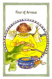 Ůҽ - Medicine Woman Tarot -  - Four Of Swords