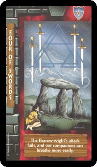 ֮ - Lord of the Rings Tarot -  - Four Of Swords