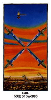  - Ibis Tarot -  - Four Of Swords