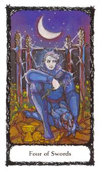 ʥõ - Sacred Rose Tarot -  - Four Of Swords