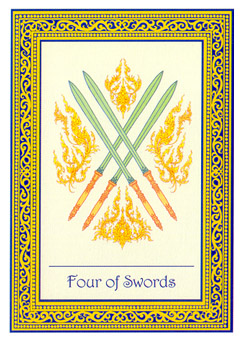 ̩ʼ - Royal Thai Tarot -  - Four Of Swords