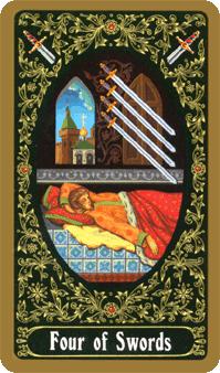  - Russian Tarot -  - Four Of Swords