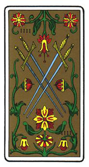 ˹ - Oswald Wirth Tarot -  - Four Of Swords