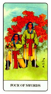 й - Chinese Tarot -  - Four Of Swords