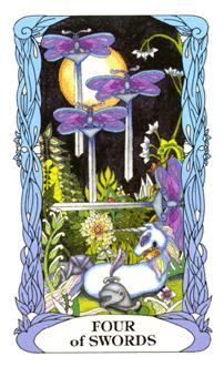 ¹⻨԰ - Moon Garden Tarot -  - Four Of Swords