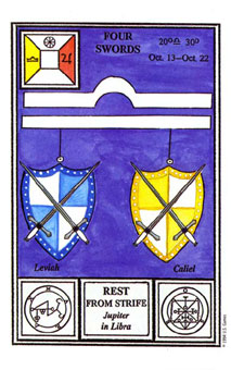 ħʽ - Tarot Of Ceremonial Magic -  - Four Of Swords