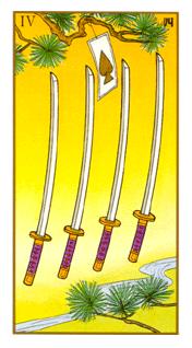  - Ukiyoe Tarot -  - Four Of Swords