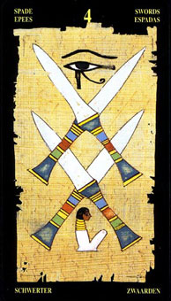  - Egyptian Tarot -  - Four Of Swords