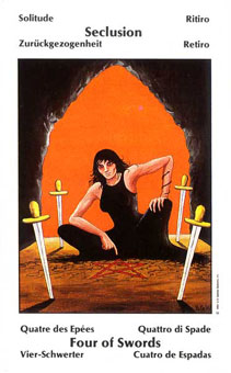 Űֿ - Barbara Walker Tarot -  - Four Of Swords