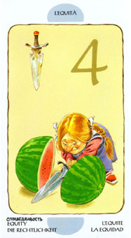  - Tarot of the Gnomes -  - Four Of Swords